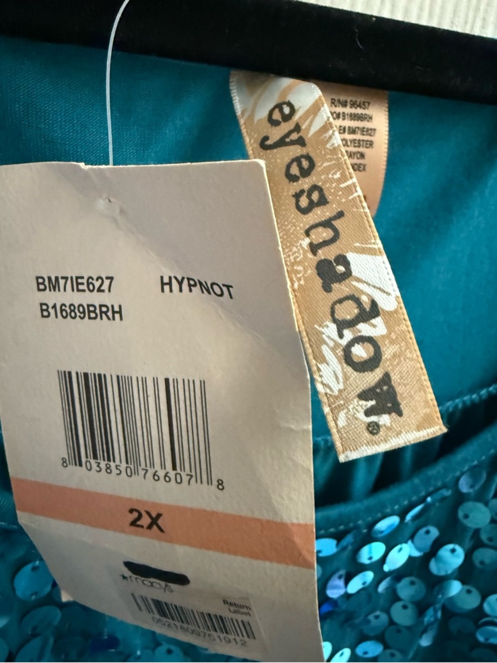 Eyeshadow Turquoise Sequin Tank Top - Picture 4 of 6